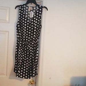 Black and white dress.